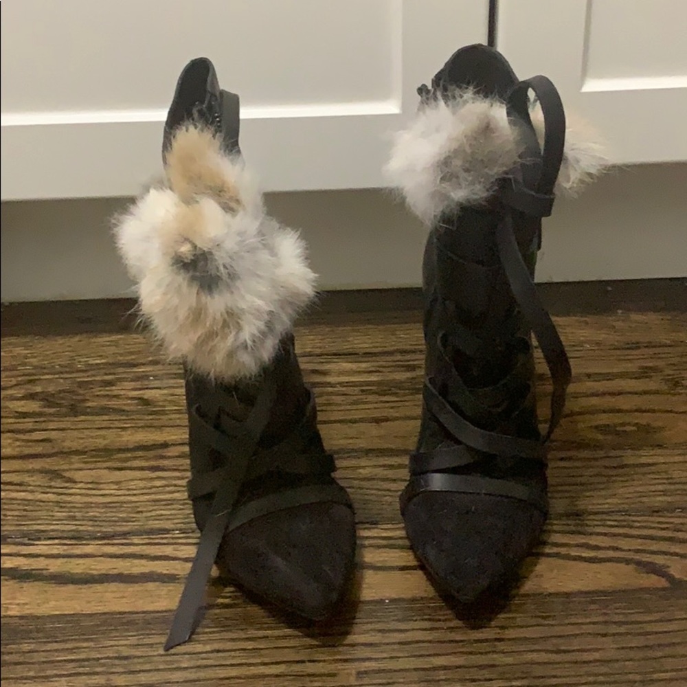 Isabel Marant Neta Buckle Fur Trimmed Boots